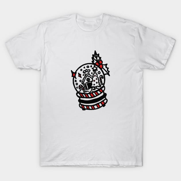 Merry Christmas Crystal Ball T-Shirt by Tropical Blood